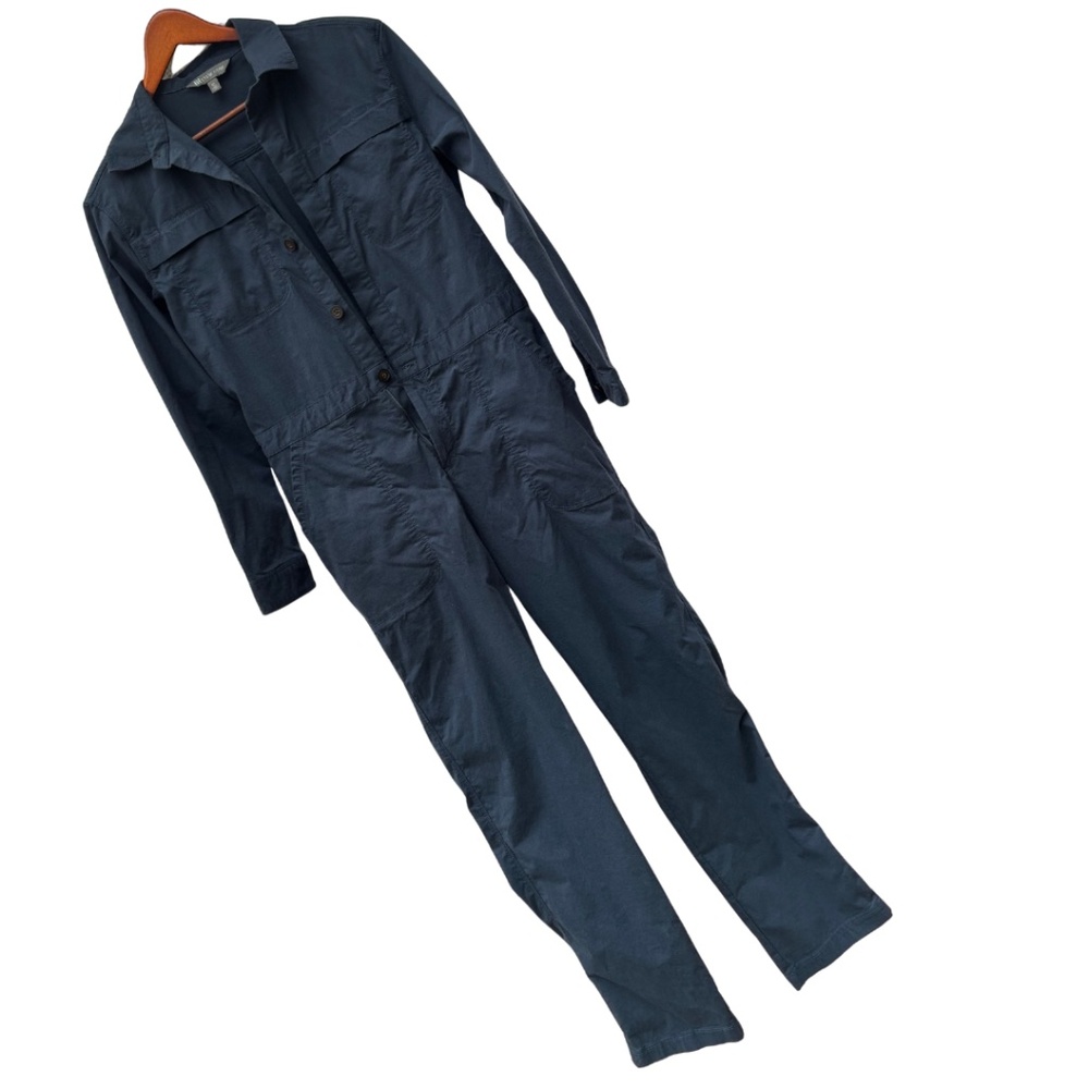 Title Nine Rosie Utility Long Sleeve Jumpsuit - Navy Blue, Size S (4-6) - Picture 7 of 7